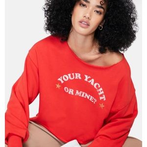 NWT Wildfox Your Yacht or Mine Pullover